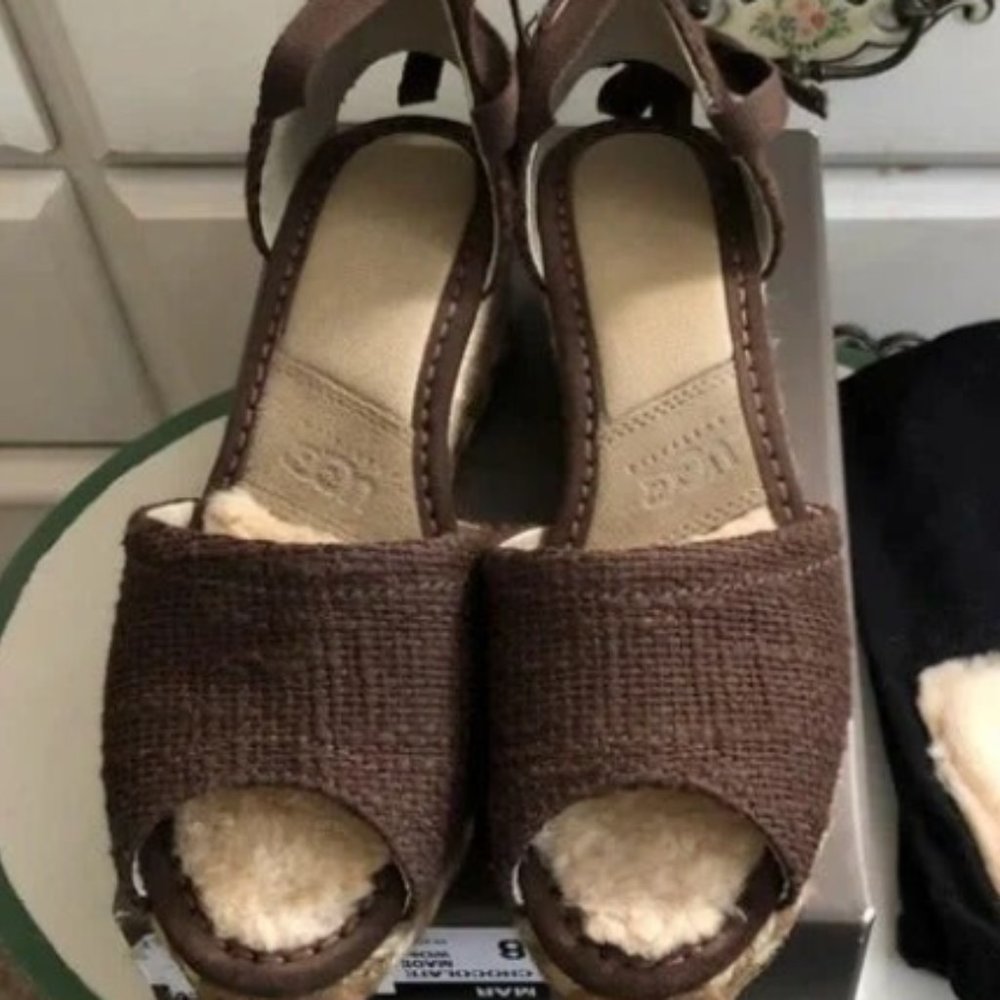 Ugg Espadrilles Chocolate Brown Size 8